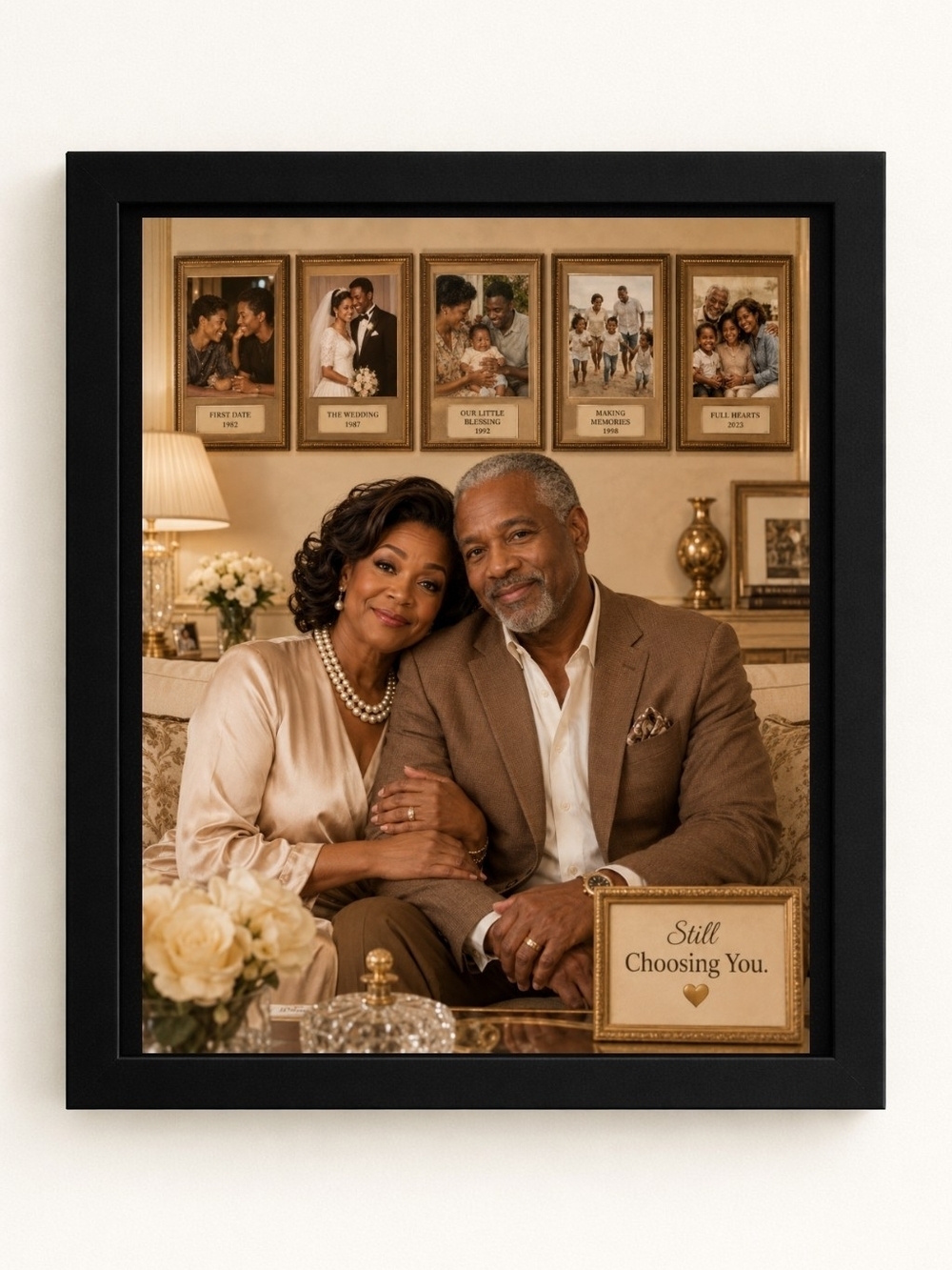8x10 Framed Family Photo A.I. Art Print - Still Choosing You